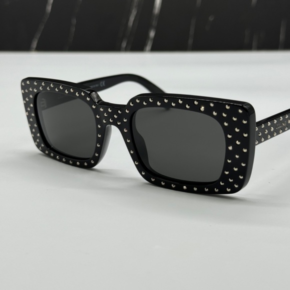 NEW CL4213IS 01A CELINE BLACK GREY OVERSIZED SQUARE WOMEN CELINE SUNGLASSES - Picture 8 of 11